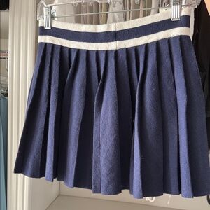 Aerie Navy and Cream A-Line Skirt